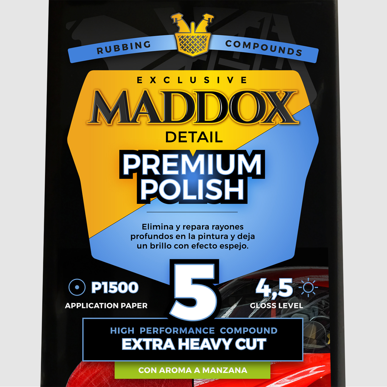 Etiqueta de Premium Polish reparador de alto rendimiento de Maddox
